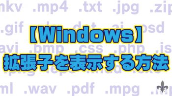 【Windows】拡張子を表示する方法