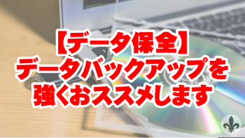 【データ保全】データバックアップを強くおススメします